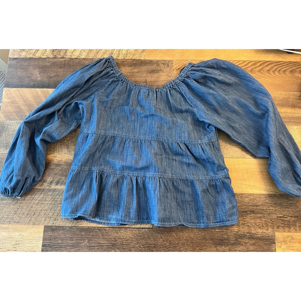 denim blouse
